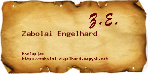 Zabolai Engelhard névjegykártya